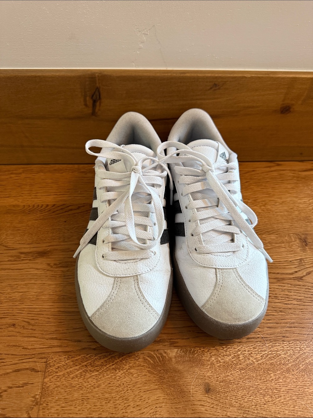 adidas White and Black Low-Top Sneakers